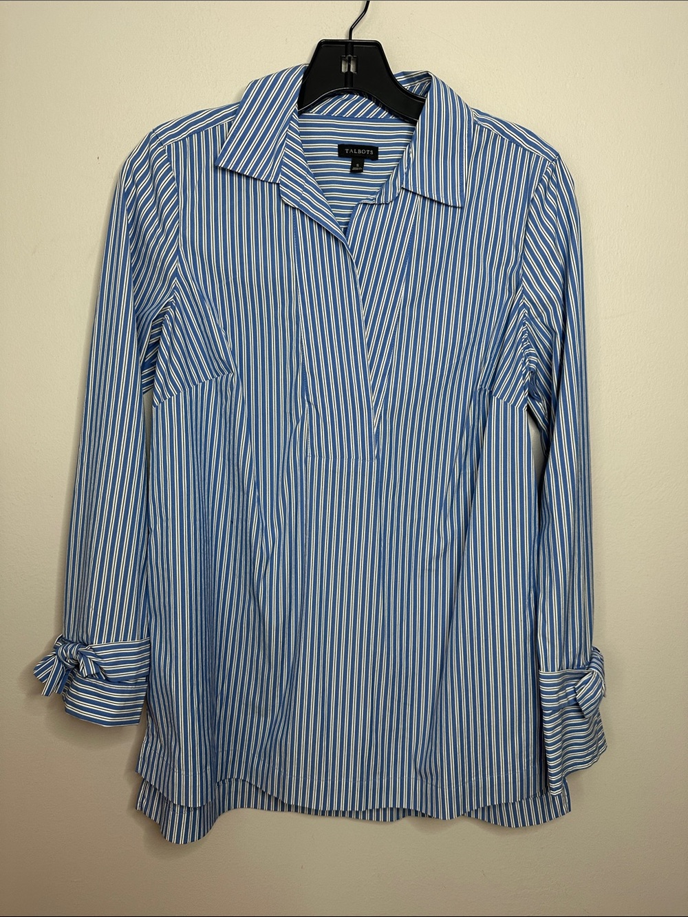 Talbots Blue and White Striped Shirt size S